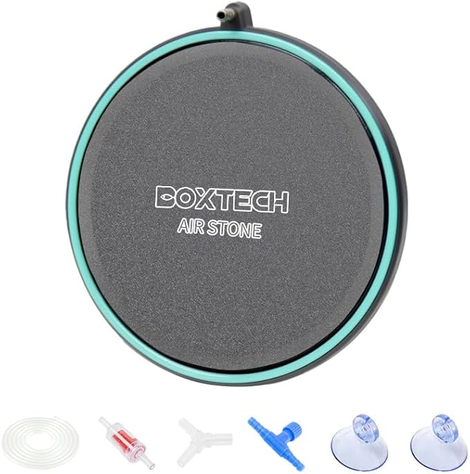 UPETTOOLS 3.2 Inch Air Stone for Aquarium – Quiet High Dissolved Oxygen Diffuser with Control Valve, Nano Bubbles Airstone Kit for Betta, Nano Tank, Shrimp & Freshwater/Saltwater Fish Tanks