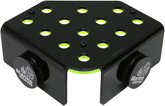 Coral Frag Rack, Magnetic Frag Coral Rack Fluorescent Green Safe Stable 13 Holes Acrylic Coral Rack with Magnetic Suction Aquarium Spare Parts for Saltwater Aquarium, Live Coral, Household Fish Tanks