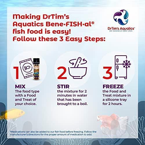 Dr. Tim’s Aquatics Bene-FISH-al Peas Grinder Fish Food Enhancement – Improves Fish Function, Development – Adds Extra Flavor, All Natural – For Freshwater, Marine Fish, Coral Aquaria – 0.52 Oz.