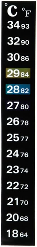 Aquarium Thermometer Strips Adhesive Sticker 64-93 Fish Tank Wine Jar 18C-34C Color-Changing Analog Display