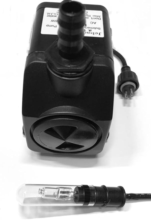 Jebao WP450L Indoor Fountain Pump with 10 Watt Halogen Light | 118 GPH
