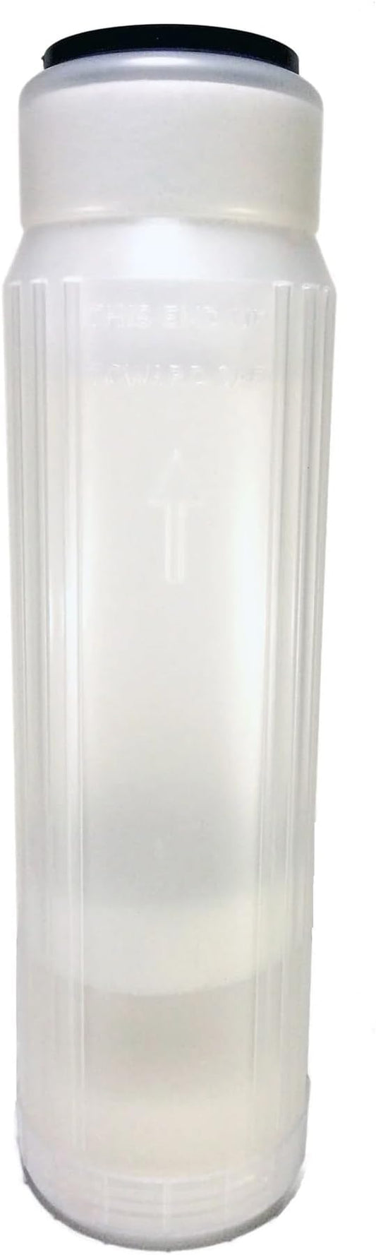 AQUATICLIFE 10" x 2.5" Translucent Refillable Reusable Water Filter Cartridge for DI Resin and Other Media