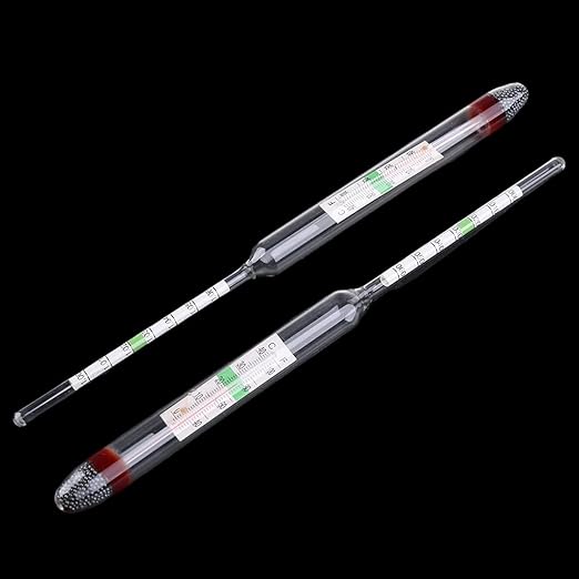 Glass Aquarium Hydrometer with Built-in Thermometer Marine Floating Water Salinity Tester 1.000-1.060 7.87in, 20cm, Transparent