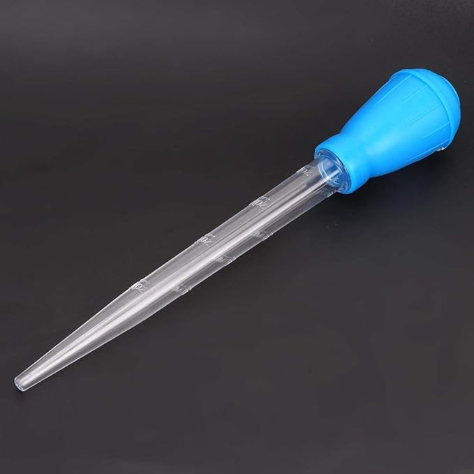 Fish Pipette Dropper, Aquarium Dropper Mini Manual Water Changer Aquarium Gravel Cleaner Waste Remover Changer Aquarium Dropper Pipette Feeder Water Transfer(Blue)