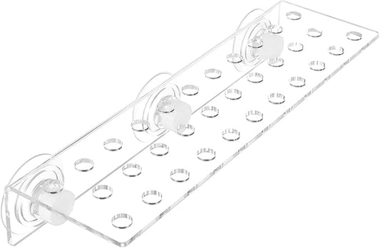 POPETPOP Coral Holder Acrylic Aquarium Fish Tank Glass 32 Hole Cover Clip Support Holder