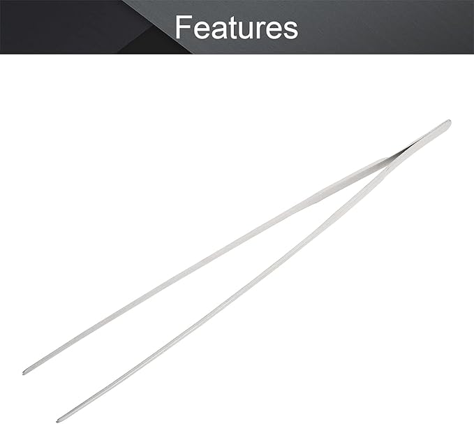 Utoolmart Aquarium Plant Tweezer, Stainless Steel Straight Tweezer, Aquarium Tweezers Extra Long 27cm, for Fish Tank Plant Aquascape Tools, Feeding Tongs, 5 Pcs