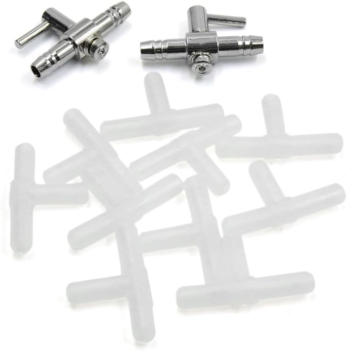 uxcell Aquarium 3 Way Airline Tubing Connector Air Control Valve Accessories Set 12 in 1