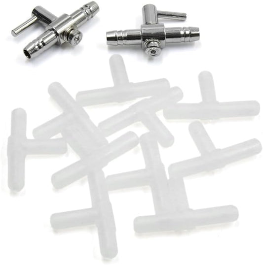 uxcell Aquarium 3 Way Airline Tubing Connector Air Control Valve Accessories Set 12 in 1