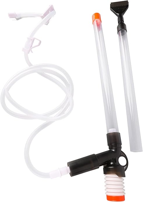 Manual Aquarium Water Changer - Safe and Efficient Fish Tank Gravel Cleaner with Air Pressure Button, Ideal for Sand and Algae Maintenance