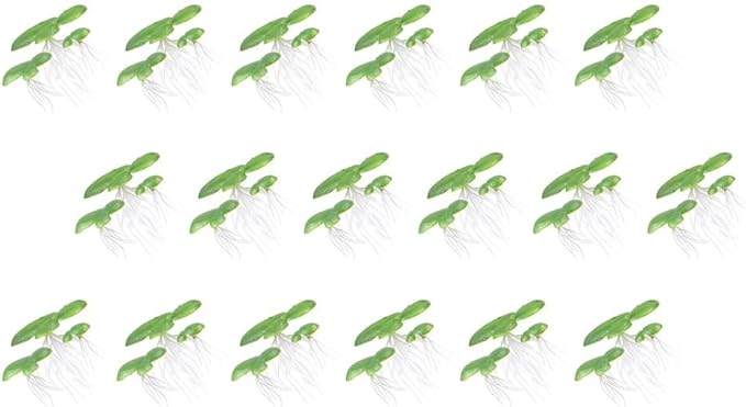 Balacoo 54 Pcs Artificial Mini Duckweed with Root, Mini Fake Duckweed for Aquarium Decor, Plastic Floating Fish Plants for Fish Tank Decor
