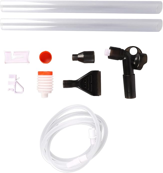 Manual Aquarium Water Changer - Safe and Efficient Fish Tank Gravel Cleaner with Air Pressure Button, Ideal for Sand and Algae Maintenance