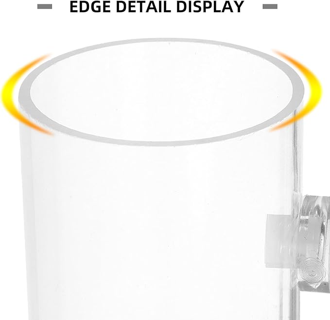 TEHAUX Fish Feeder Ring with Suction Cup Acrylic Shrimp Feeding Rack for Aquarium Tank Freshwater and Saltwater Fish Feeding Tool Vacation Feeder Station