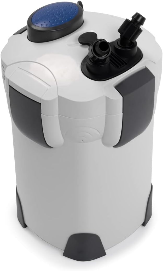CNZ HW-302 265GPH Aquarium Canister Filter with Meida Kits, White