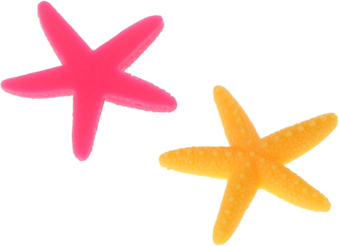 5 Pack Set Aquarium Ornaments Fish for Tank Decorations Artificial Resin Seastars Decor Safe and Aquarium Heater Light Thermometers Gravel Sand Decorations