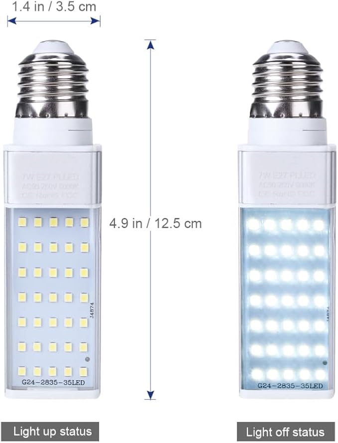 UEETEK 7w Aquarium Light Bulb for Fish Tanks and Aquariums for Plant Growth Fits and Tropical Aquariums Creates Ripple Effect