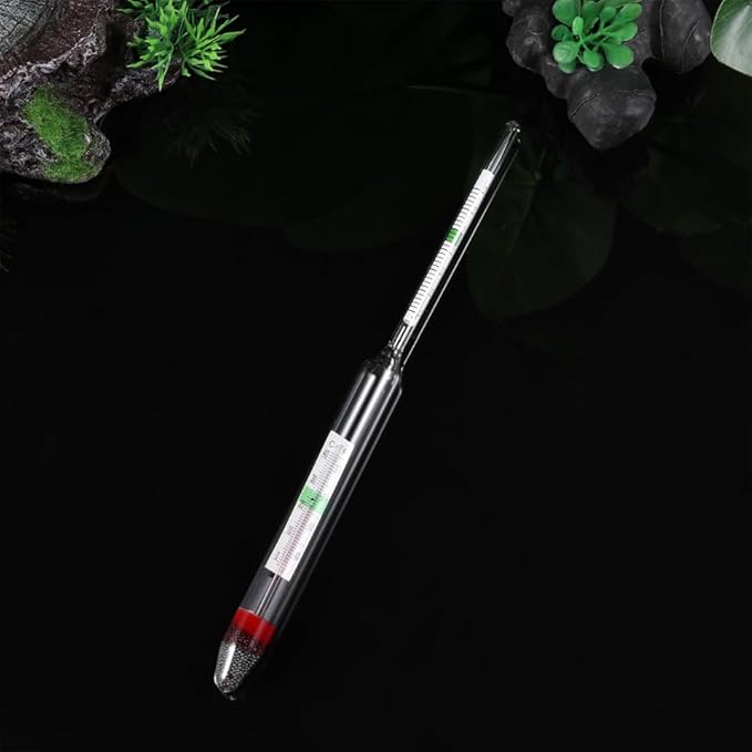 balacoo 4 Pcs Aquarium Hydrometer with Thermometer for Fish Tank Saltwater Salinity Measurement Floating Accurate Areometer 7.87In