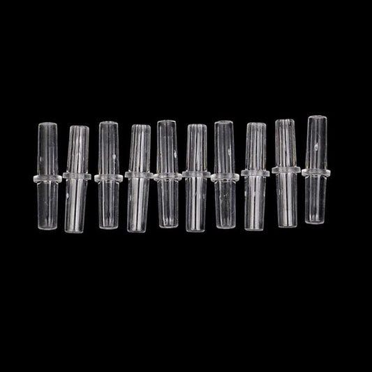 50 Pcs Straight Shape Transparant Aquarium Air Valve Connectors Plastic Inline Splitter Pump Tubing Connectors Fish Tank Pond Air Line Connector for Fish Tank 4MM Airline Tube