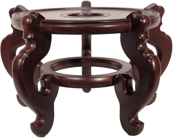Oriental Rosewood Fish Bowl Stand (6.5" W X 4.5" H)