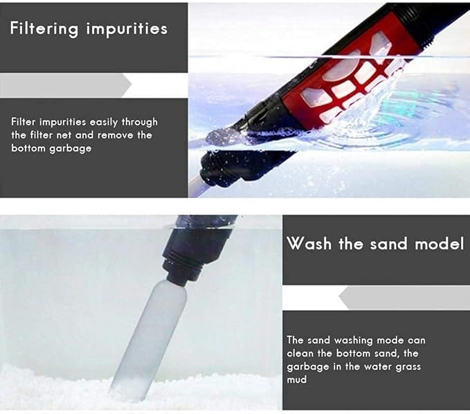 Accessory Set Electric Aquarium Gravel Cleaner Vacuum, Sludge Extractor Aquarium Fish Tank Water Changer Automatic Gravel Cleaner Aquarium Cleaner Kit Vacuum Siphon Pump for Sand Washing Aquari