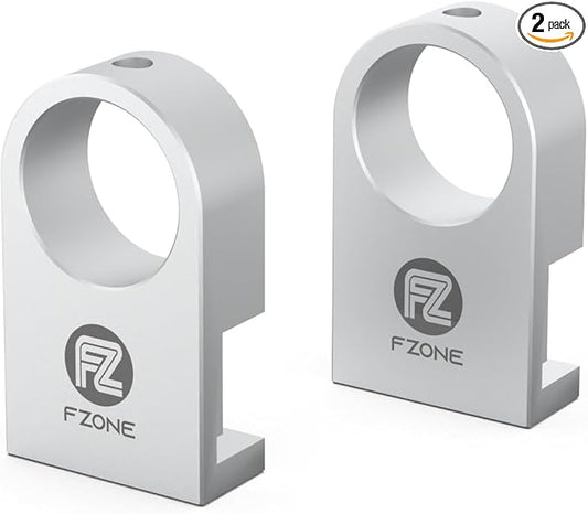 FZONE Mini Aquarium Fixing Clamp, Aluminum Alloy Holder for Rimless Aquariums Fasten Water Pipes with Anti-Overflow Card Slot for Fish Tank Inlet and Outlet Pipes 2pcs(S)