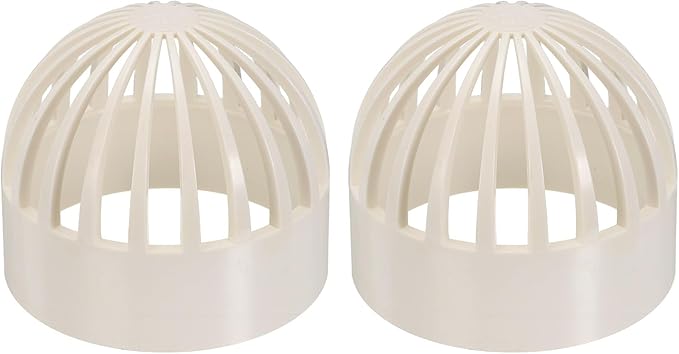 PATIKIL 3.5 Inch (90mm) Fish Cover Permeable Cap, 2 Pcs PVC Breathable Cap Aquarium Guard Fish Tank Intake Cover, White