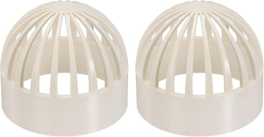 PATIKIL 3.5 Inch (90mm) Fish Cover Permeable Cap, 2 Pcs PVC Breathable Cap Aquarium Guard Fish Tank Intake Cover, White