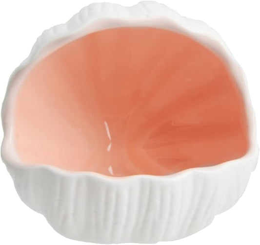 Aquarium Shell Shape Ceramic Cave Decoration, Fish House Conch Thematic Ornament for Betta Fish Passing or Hiding, Betta Tank 5.1inch Fish Tank Decoration (Pink, M)