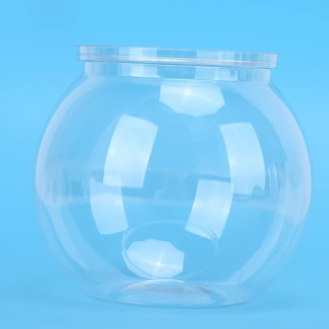 Betta Fish Tank 2 Gallon Capacity Clear Plastic Material Desktop Fish Bowl for Stress Relief at Work 50% Larger Space for Betta Comfort Bookshelf Decor Aquarium