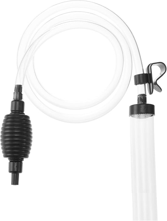 5ft Aquarium Siphon Vacuum Cleaner-Hand Siphon Pump Water Changer for Fish Tank Cleaning Gravel & Sand
