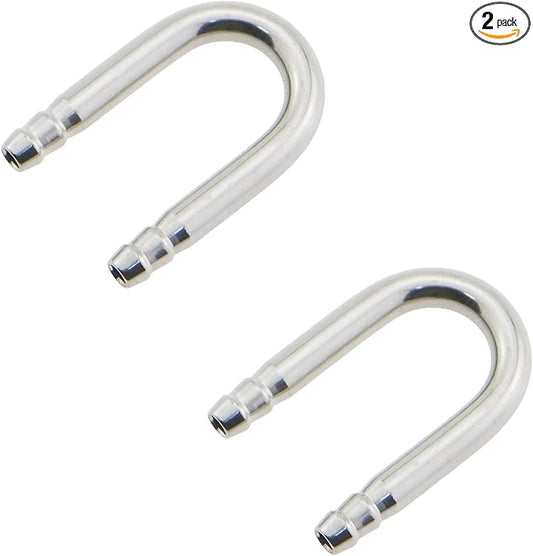 2PCS Stainless Steel U-Tube Connection for Aquarium Use Oxygen Enhancement Tube Oxygen System U-Tube Connector Aquarium Fitting Hose Connector for Aquarium Use Air Hose Oxygen Pump Air Hose