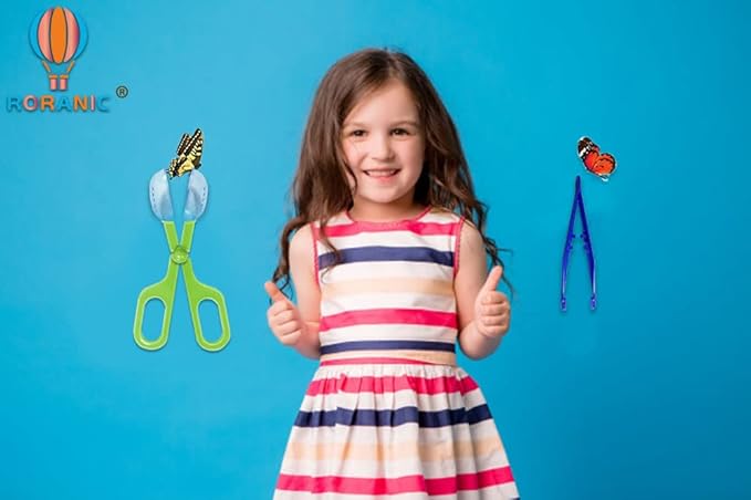 Feeding Tongs,Bug Tweezers for Kids Adults, Reptile Feeding Tweezers Long Handle Feeder Tools for Fish Aquariums Reptiles Snakes Lizard Gecko Spider and Bird (Green)