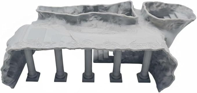 Roman Column Tunnel Freshwater and Saltwater Aquarium Cave Tunnel Easy to Maintain for Terrarium, Vivarium, Sand Yellow, L