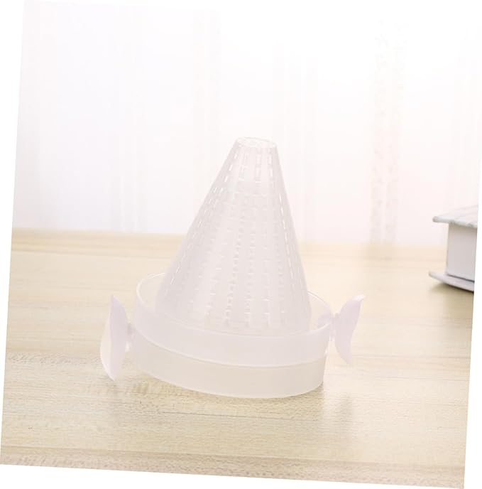 VILLCASE 3pcs Aquarium Red Worm Feeder Cone Automatic Fish Feeding Cups with Suction for Tank Shrimp and Live Fish Feeding