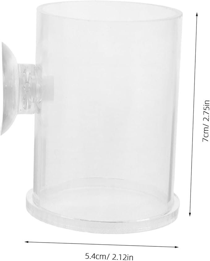 UPKOCH Aquarium Feeding Tool Acrylic Fish Feeder with Cup for Guppies and Shrimp Semi-Automatic Feeding for Home Office and Hotel Fish Tanks