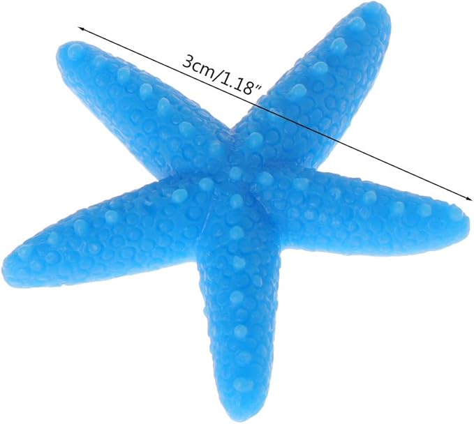 5 Pack Set Aquarium Ornaments Fish for Tank Decorations Artificial Resin Seastars Decor Safe and Aquarium Heater Light Thermometers Gravel Sand Decorations