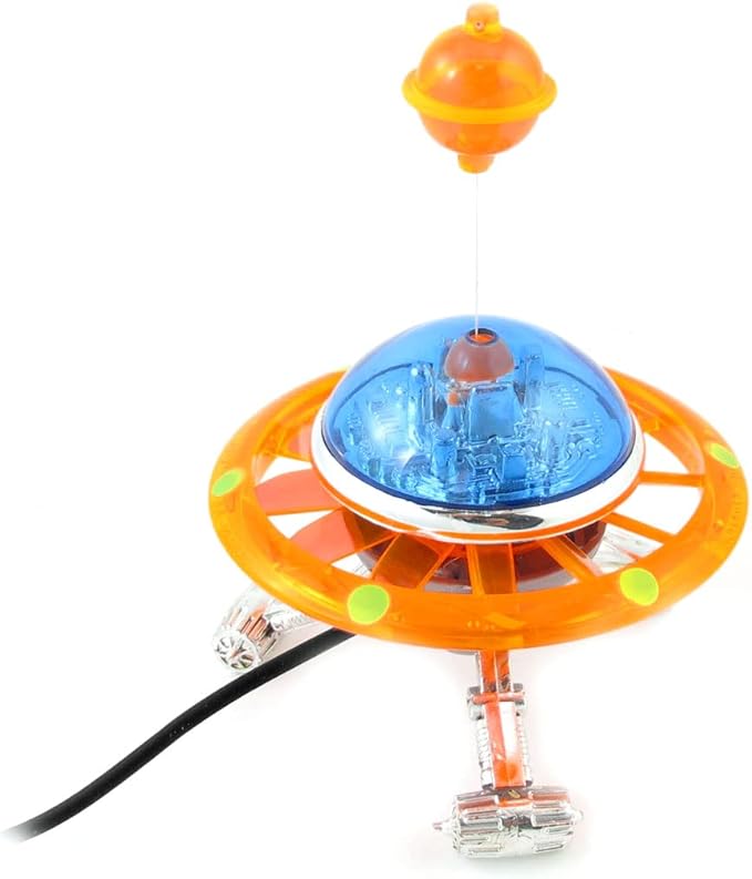 Ruilogod Aquarium Tank Orange Plastic Flying Saucer UFO Action Air Ornament (id: e6d 3c8 7a4 49c bff