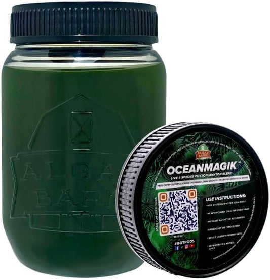 OceanMagik Live Phytoplankton Blend - Tetra x Nanno x Iso x Thal Phyto Food for Coral and Copepod, 16oz