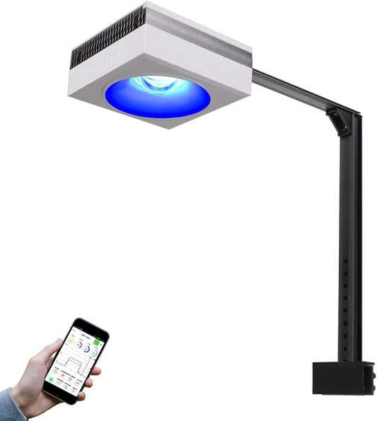 PopBloom RL90 LED Aquarium Light, Smart APP Control Fish Tank Light Reef Lights for Coral 60-240CM Marine Tank, Arm Mounting Aquarium Light with Timer and Brightness Adjustable