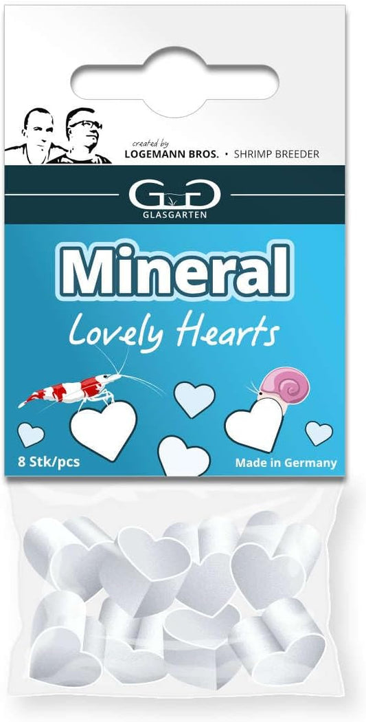 Generic GlasGarten Mineral Hearts - Supplementary Feed for Ornamental Shrimp, Snails, Crayfish and Crabs, 100g