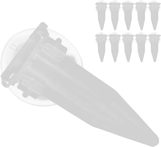 Zerodis 10Pcs V Shape Automatic Fish Feeder, Shrimp Food Feeding Cup Aquarium Red Funnel Cup Automatic Aquarium Fish Food Feeder Feeding Cup with Suction Cup
