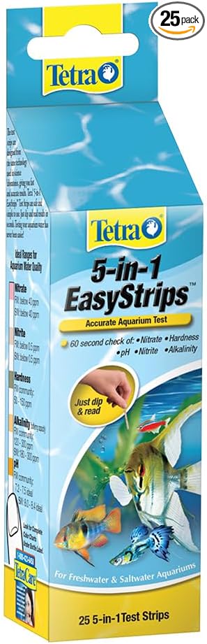 Tetra 5-in-1 Quick Dip Test Strips, 25-Pack (TK888W)