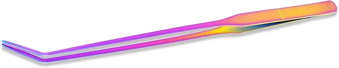Mandala Crafts 15 Inches Rainbow Stainless Steel Curved Aquarium Tweezers for Aquatic Plants – Long Aquascape Forceps for Fish Tanks, Hospital Tanks, Goldfish Bowls, and Terrariums