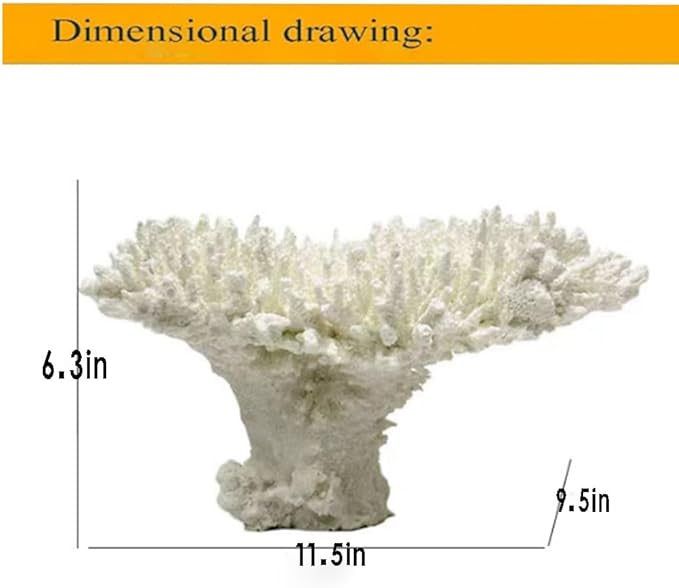 decorlWhite reefs, Artificial Coral Statues, Nautical Decorations for Beach Themed Homes, Resin Artificial Coral Ocean Decorations (Medium Code)
