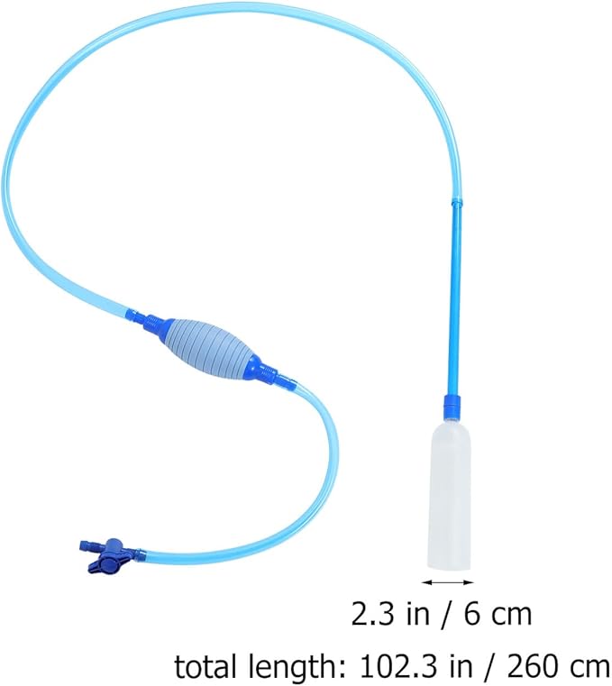 Toyvian Fish Tank Cleaner Gravel Vacuum Water Changing Device Sand Washing Tool Large Blue Aquarium Gravel for Household Aquatic Pet Maintenance