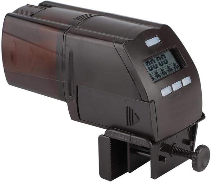 Aquarium Automatic Feeder Fish Food Feeder Intelligent LCD Electric Feeding Machine with Fixing Clip for Aquarium Fish