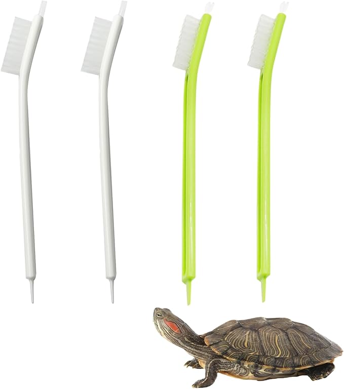 4Pcs Turtle Tortoise Cleaning Brush Remove Aquatic Mud Dirt & Contaminants from Tortoises Shells & Promoting Shell Health Turtle Tank Accessories Aquarium Cleaning Tools Kit (4 Pcs)
