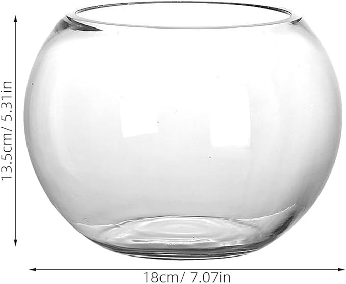ERINGOGO Glass Vase Round Glass Fish Bowl, Clear Fish Tank Aquarium Bowl for Betta Goldfish Flower | Flower Vase Centerpiece Fish Bowl