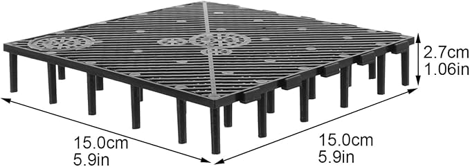 Baluue 20pcs Fish Tank Bottom, PVC Plate Splicing Aquarium Divider Bottom Grid Sand Gravel Board Splicing Combination Clapboard Bottom Grid