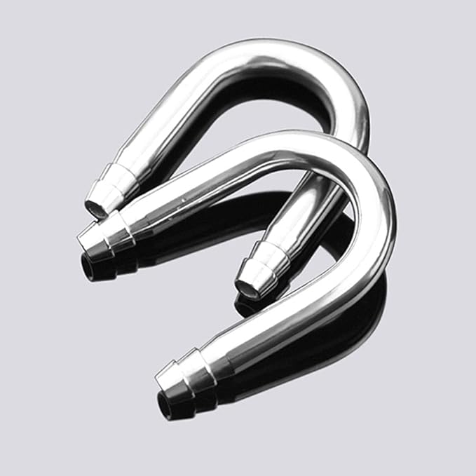 luzen 2Pcs Stainless Steel Aquarium U-Shape Tubes Fish Tank Air Pump co2 Oxygen System U-Shape Tube Connector Aquarium Accessories, Silver