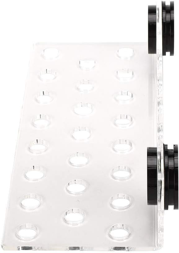 Zerodis Fish Acrylic Bracket Base, Aquarium Rack Bracket Transparent Bracket Holder Frag Plugs Rack Suction Cup(23Holes)